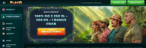 Playio Casino bonus 150% do 3000 PLN plus 100 darmowych spinów